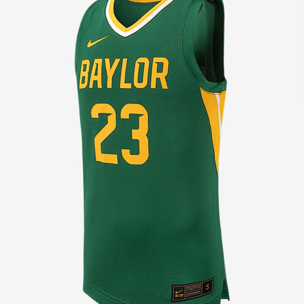 Nike Baylor Green and Yellow Jersey